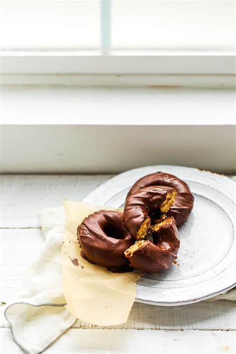 Chocolate Frosted Donuts - Baked Vegan - HealthyHappyLife.com