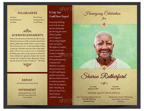 Funeral Booklet Template Free Download Database