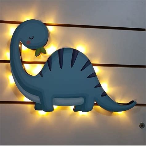 Blue Dinosaur Lamp for Kids' Room Decor