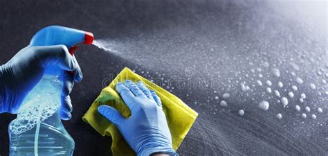 Cleaning and Disinfection with Disinfectant Spray Stock Photo - Image of protection, disinfect ...