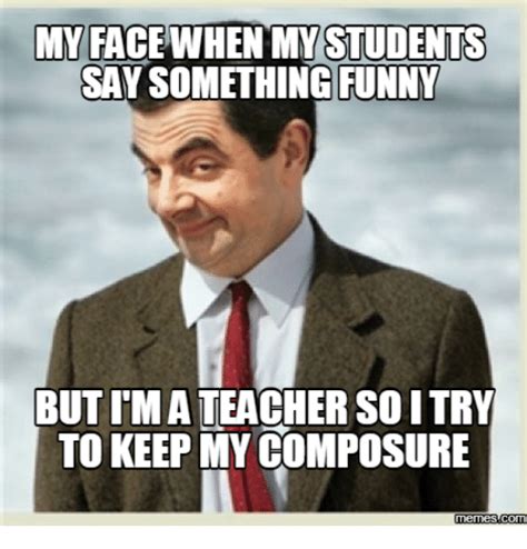 Teacher Meme - Trying Not to Laugh | Faculty Loungers Gifts for Teachers