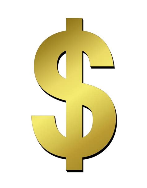 gold dollar sign clipart - Clipground