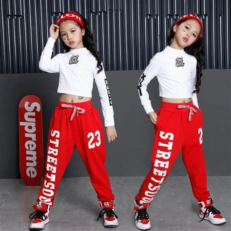 Fashion Children Jazz Dance Clothing Girls Street Dance Hip Hop Dance ...