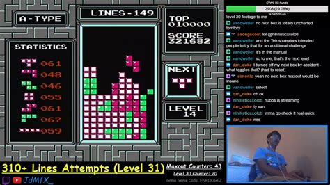 NES TETRIS - First Ever Level 31 - 9/24/2018 - YouTube