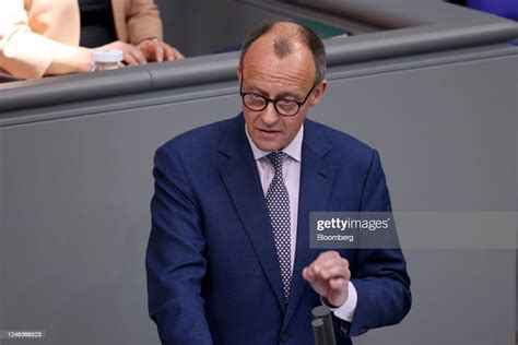 Friedrich Merz, leader of the Christian Democratic Union , at the ...