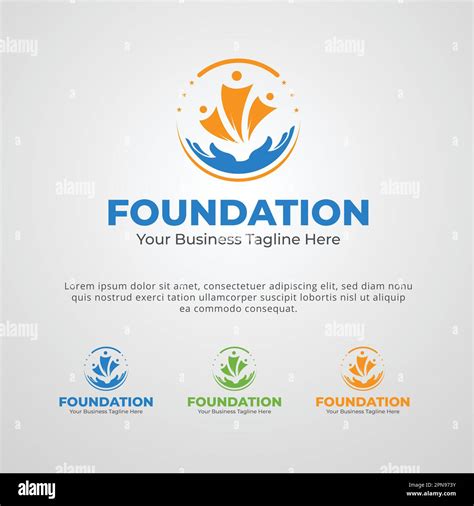 Professional Charity and Foundation Logo Design Stock Vector Image ...