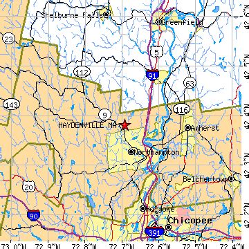 Haydenville, Massachusetts (MA) ~ population data, races, housing & economy