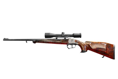 Hunting Rifle With Scope Isolated Stock Image - Image of scope, carabine: 17377651