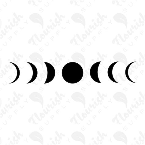 Moon Phase 2 SVG Stencil Template Cut File | Etsy