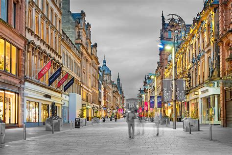 Buchanan Street shopping district in downtown Glasgow Scotland UK | Sharkey