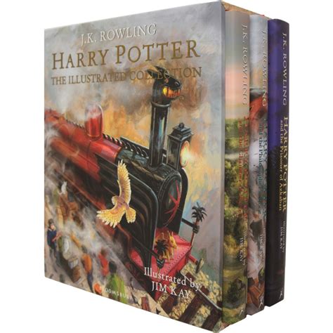 Harry Potter Hardback Illustrated Collection Book Box Set by J.K ...