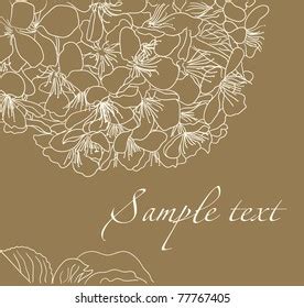 Cherry Blossom Line Art Background Stock Vector (Royalty Free) 77767405 ...