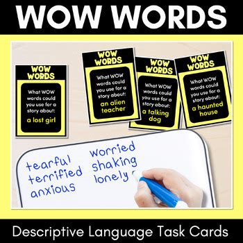 WOW WORDS Descriptive Language Task Cards - VCOP aligned by Mrs Learning Bee