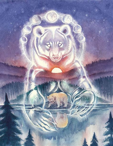 Spirit Bear Sticker by Thornwolf | Spirit animal art, Spirited art ...