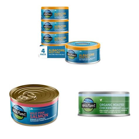 Wild Planet Canned Variety Pack, Albacore Wild Tuna 5oz, Pink Salmon ...