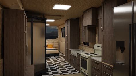 Motorhome Bus RV Bus With Interior - 3D Model by Holy360