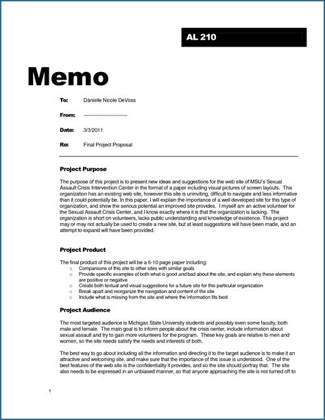 √ Free Printable Business Memo Format