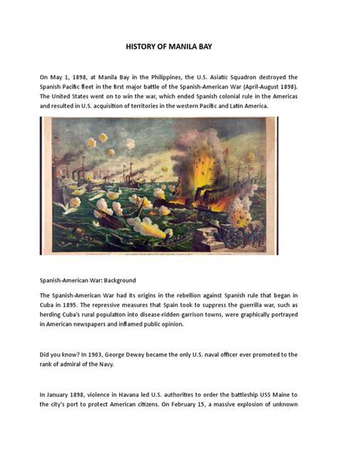 History of Manila Bay | PDF | Naval Warfare | Military