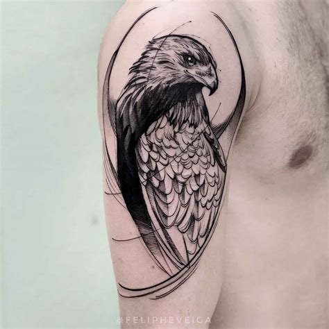 Hawk Tattoo on Shoulder - Best Tattoo Ideas Gallery