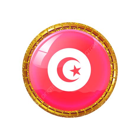 Tunisia Flag With Golden Circle Frame, Fifa World Cup, Flag, Tunis PNG and Vector with ...