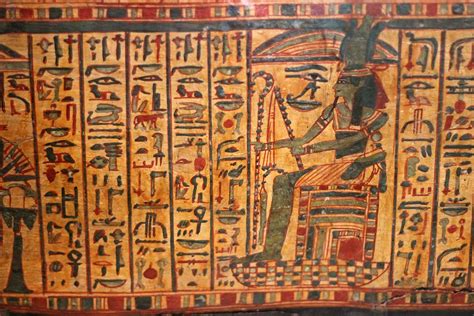 Egyptian hieroglyphs | Detail of coffin base of Iufenamun, a… | Flickr