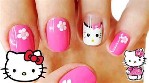 Hello Kitty Nail Art | Cute Hello Kitty Nails - YouTube