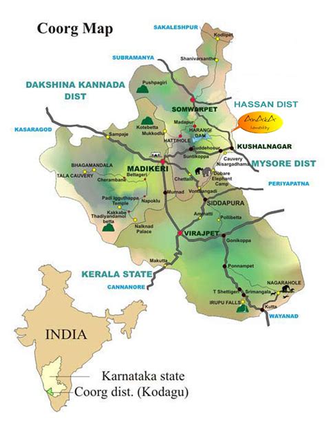 Coorg Map | AnAkA Homestay