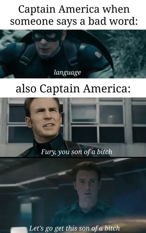 Top 10 Hilariously Funny Captain America Language Memes