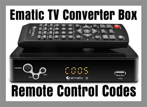 Ematic Digital TV Converter Box | Tv converter box, Converter, Remote