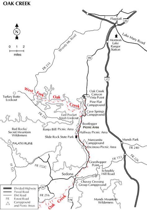 Oak Creek Canyon Map | Trails Unblazed