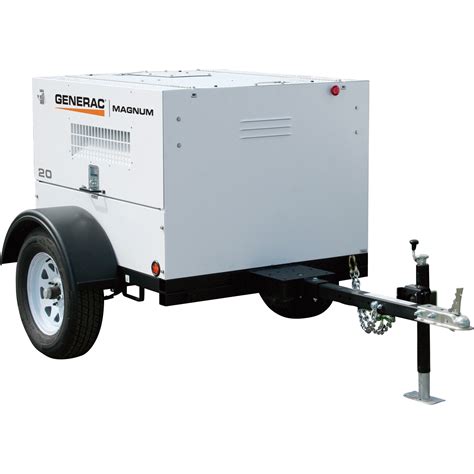 Generac Towable Mobile Diesel Generator — 20kW/19kW, Single Phase, Electric Start, Model# 6028 ...