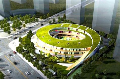 Innovative School Proposes Lush Vegetation on its Roof | Architectuur, Wuxi, Groene daken