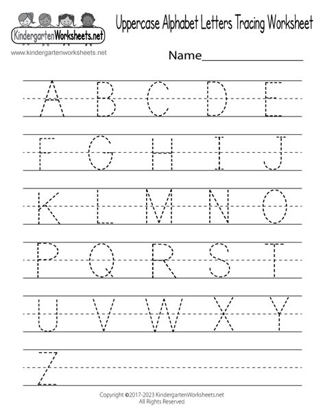 Free Printable Handwriting Worksheets For Kindergarten - Printable ...