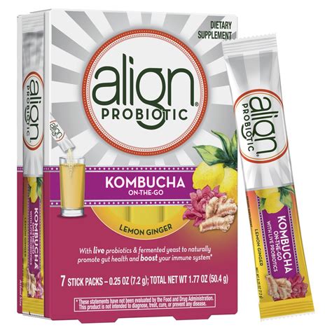 Align Kombucha Drink Mix, Live Probiotics and Fermented Yeast, 7 Pack - Walmart.com - Walmart.com