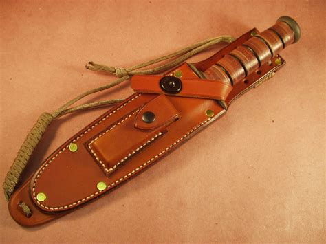 US Ka-Bar Custom Made Leather Sheath / Stone Pouch - High Adventure Outfitters | Leather sheath ...