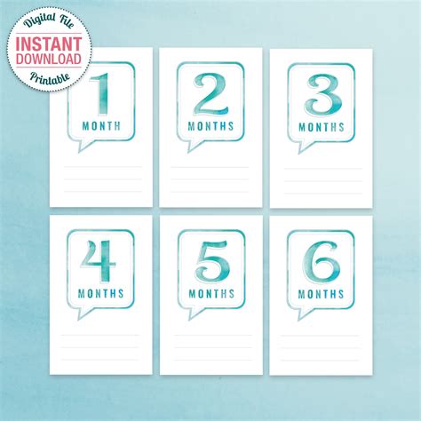 Home & Living :: Baby & Kids :: PRINTABLE Baby Milestone Cards with Blank Space to Capture ...