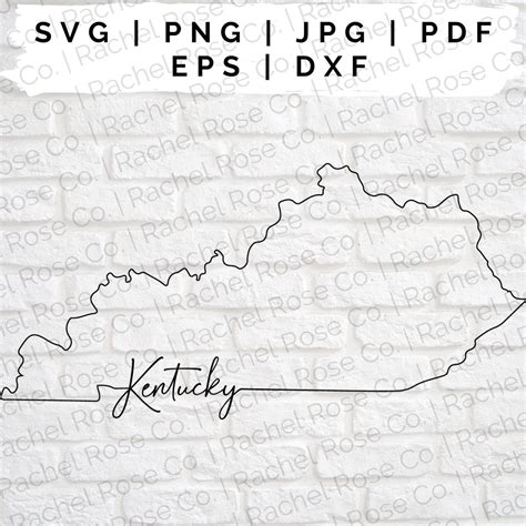 Kentucky SVG Cut Files, Kentucky Outline - Etsy