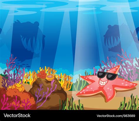 Under the sea background Royalty Free Vector Image