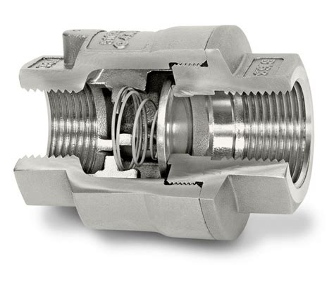 Prod. # 835G7B4A5, 750 CWP/500 WSP 1 1/2" NPT 316SS SCV® Threaded In-Line Check Valve On DFT Inc.