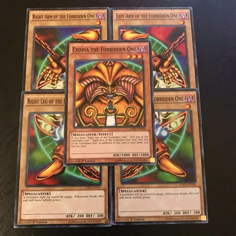 YUGIOH: EXODIA THE FORBIDDEN ONE 5 CARD SET 1ST EDITION LDK2 COMPLETE NM | eBay