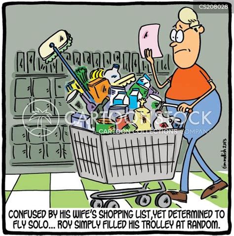 Shopping List Cartoons and Comics - funny pictures from CartoonStock