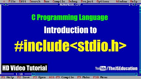 What is "#include stdio.h" in C Programming Language | HD Video Tutorial - YouTube