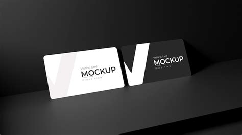 Premium PSD | Visiting card mockup 3d rendered