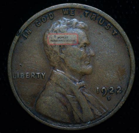 1922 D Wheat Cent Penny Coin