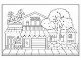 Vector Illustration Of A Store Suitable For coloring Book  sketch template