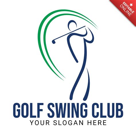 Golf Swing Club Logo Design Template | Free Design Template