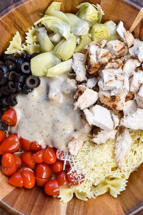 Mediterranean Chicken Pasta Salad - Crazy for Crust