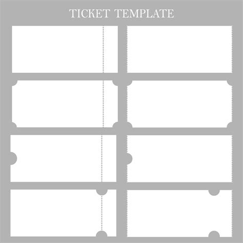 Set blank ticket template. Concert ticket, lottery coupons. coupon ...