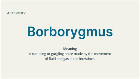 Borborygmus (Pronunciation and Meaning) - YouTube