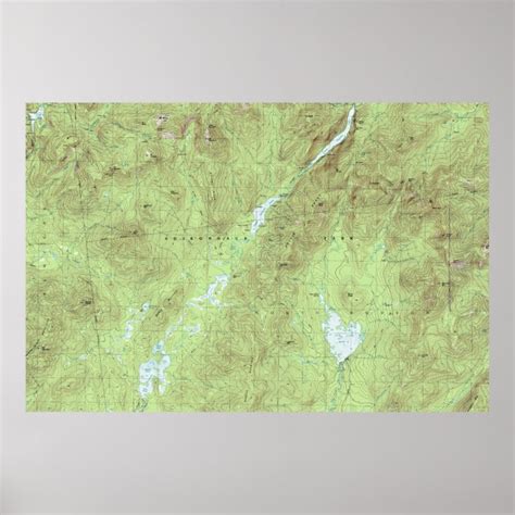 Mount Marcy Topographical Map - Adirondack Park Poster | Zazzle